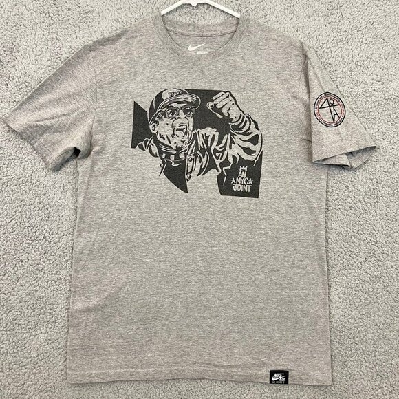 Nike Air Force 1 "An NYC Joint" Spike Lee Men’s Medium Grey Short Sleeve Shirt‎ - Picture 1 of 10